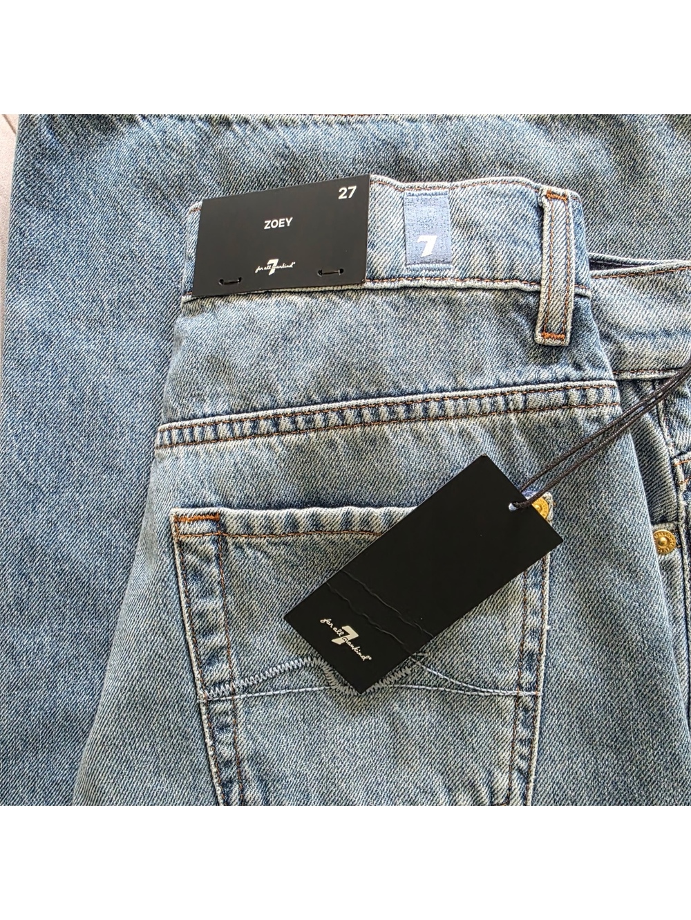 7 For All Mankind Women’s Size: 27 Zoey Wide-Leg Jeans - Picture 5 of 7